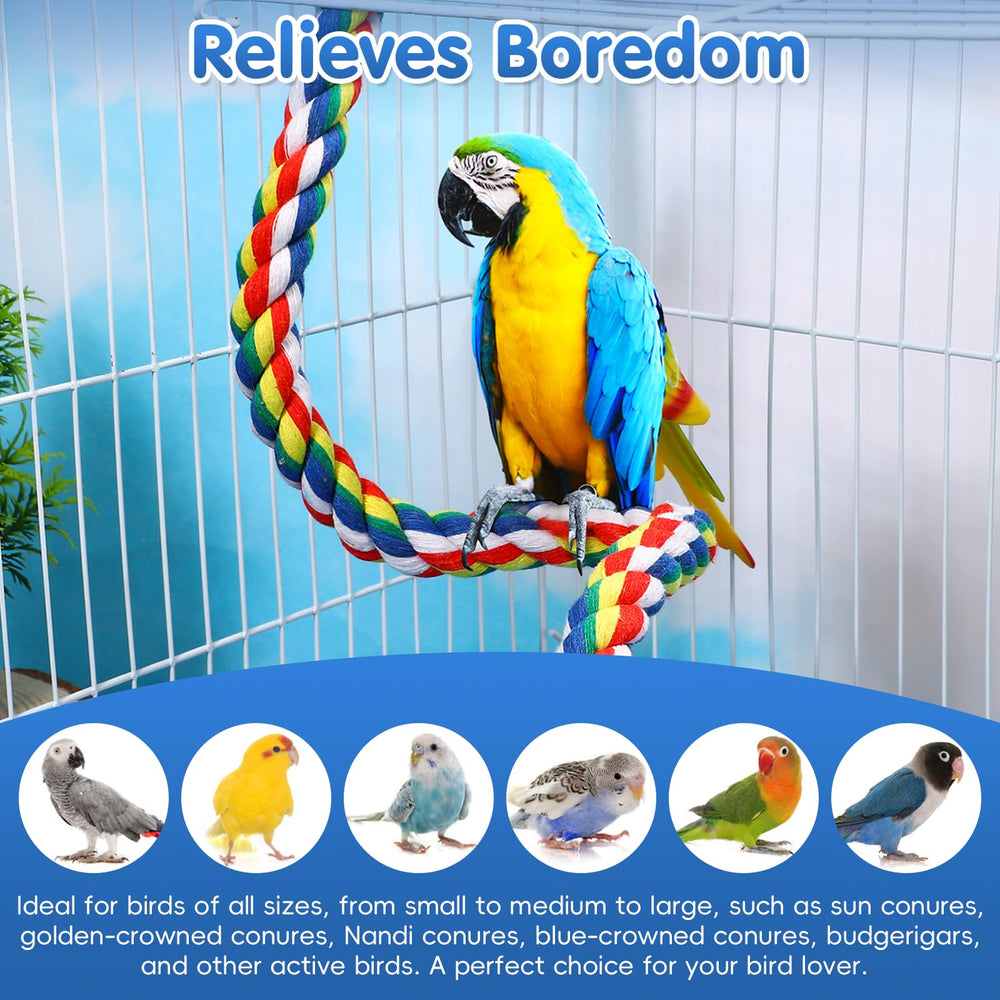 iplusmile bird-climbing-rope-perch provides a secure grip for climbing.