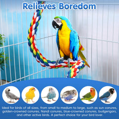 iplusmile bird-climbing-rope-perch provides a secure grip for climbing.