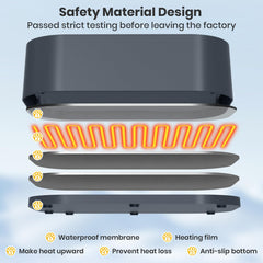 IPOW heated pet bowl water-heat emission demonstrates rapid warming on cold mornings.