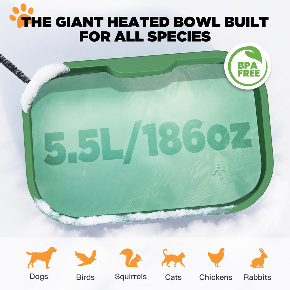 IPOW warm water at 77-95℉ keeps pets hydrated in cold mornings.