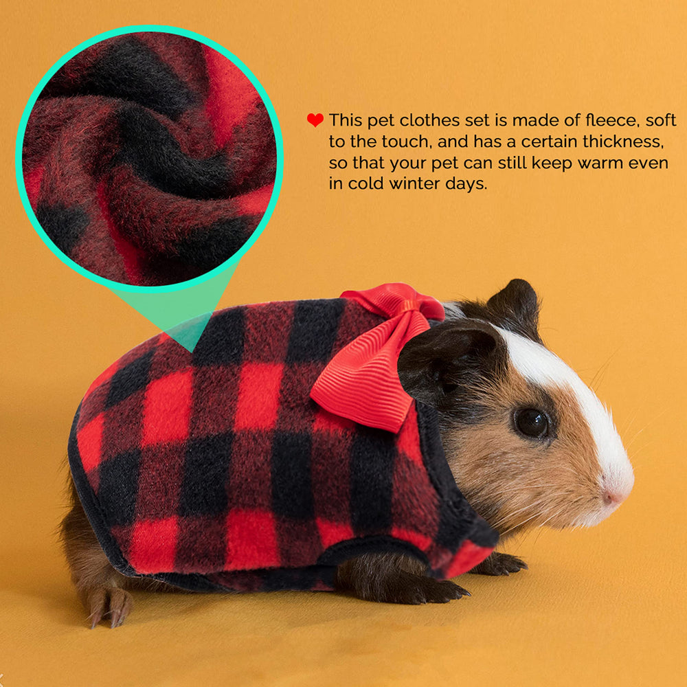 IPRAVOCI Guinea Pig Clothes elastic neck close-up shows easy-on, off design.