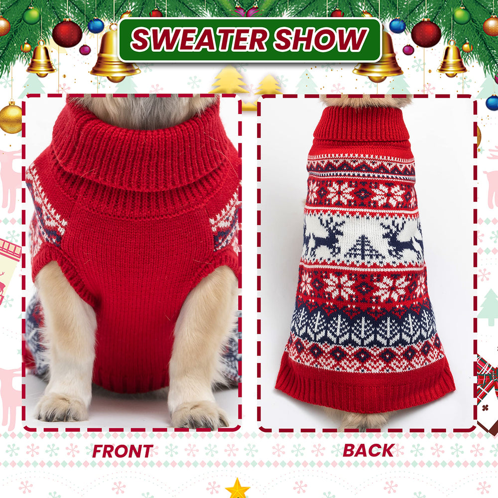 IPRAVOCI dog sweater turtle neck design for easy on off