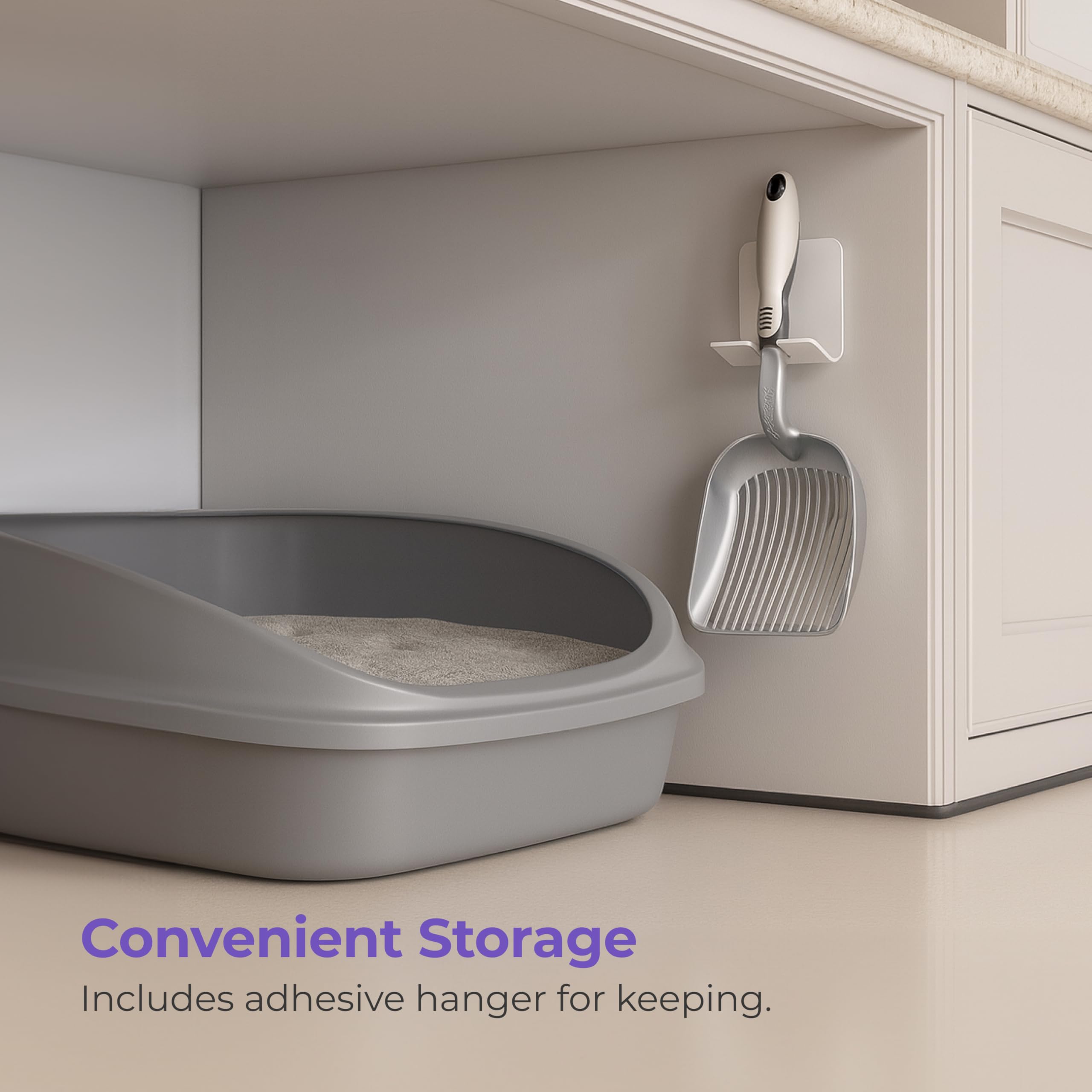 IPRIMIO litter sifter compatible with the deep shovel for tidy disposal