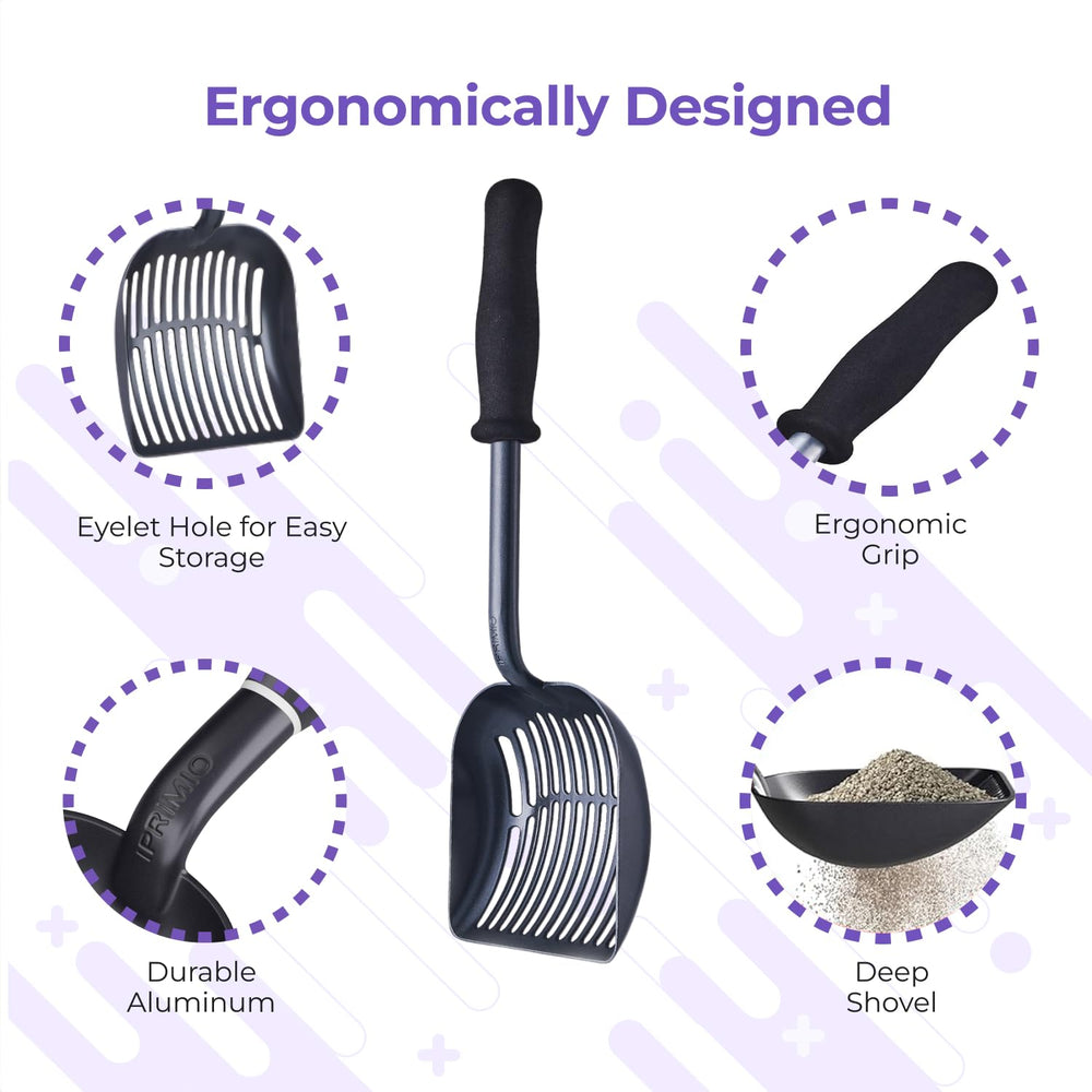 iPrimio Monster Cat Litter Scooper designed by pet owners for intuitive use