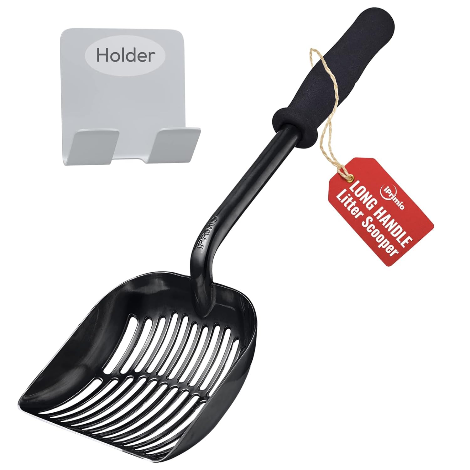 iPrimio Monster Cat Litter Scooper long handle enables extra reach for thorough cleaning