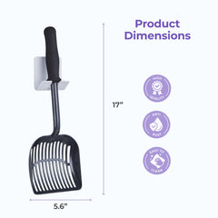 iPrimio Monster Cat Litter Scooper made of sturdy aluminum for balanced scooping