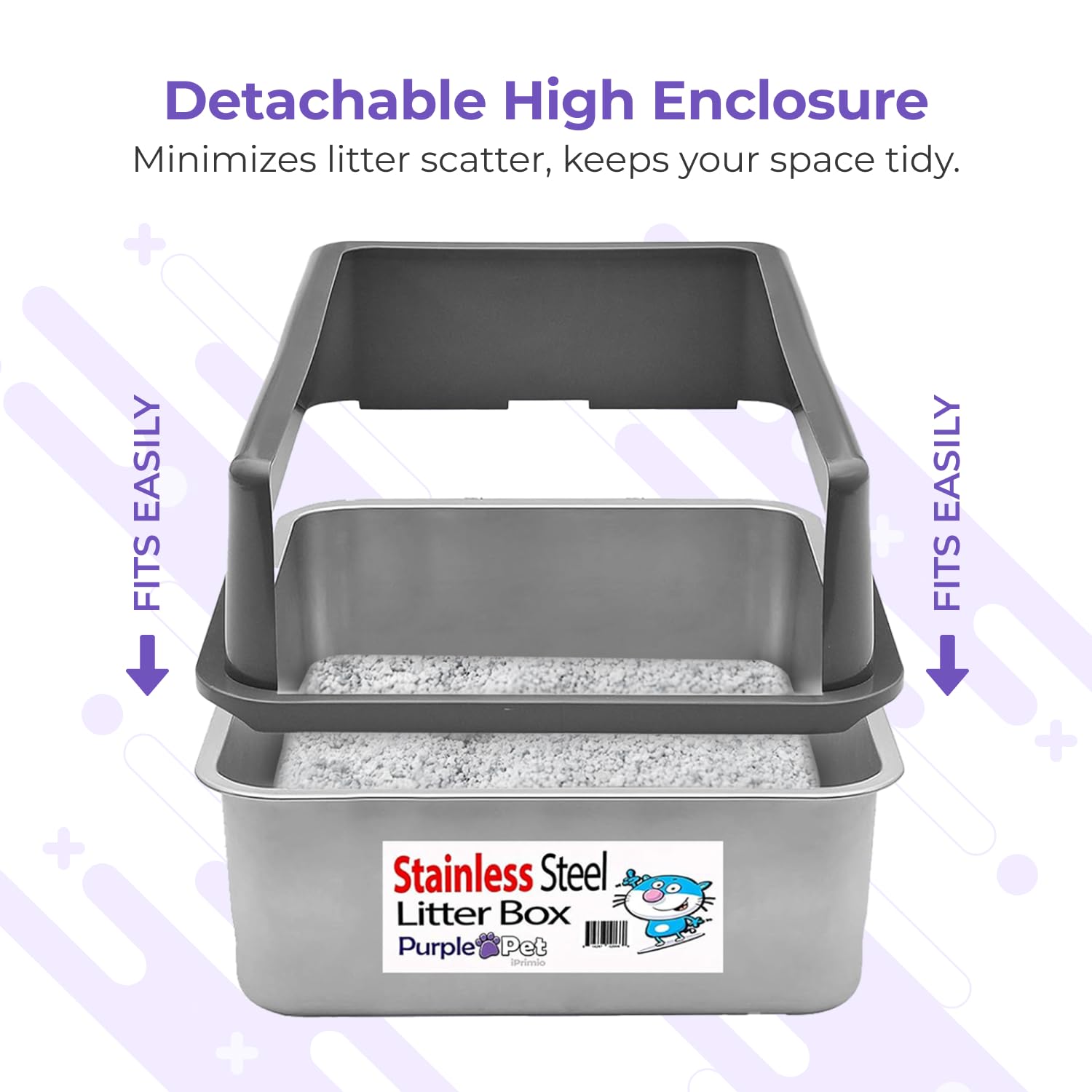 iPrimio XL top-only enclosure keeps litter contained while simplifying cleaning.