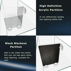 ipriro divider shields image shows two Betta-ready compartments for peaceful coexistence