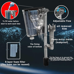 iPriro full-spectrum LED clip-on light illuminates the nano tank beautifully.