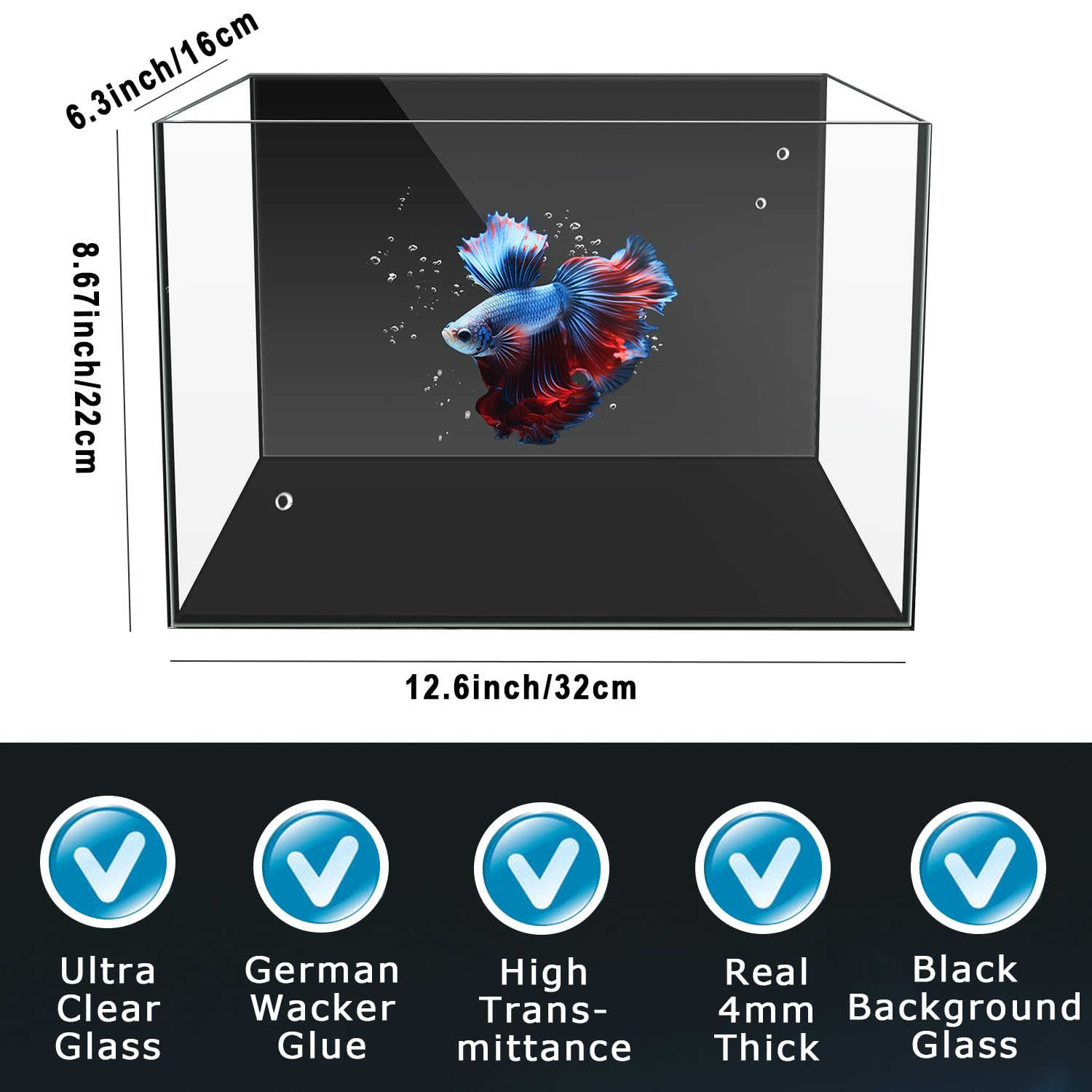 iPriro separator plate for Betta enables safe two-fish arrangements.