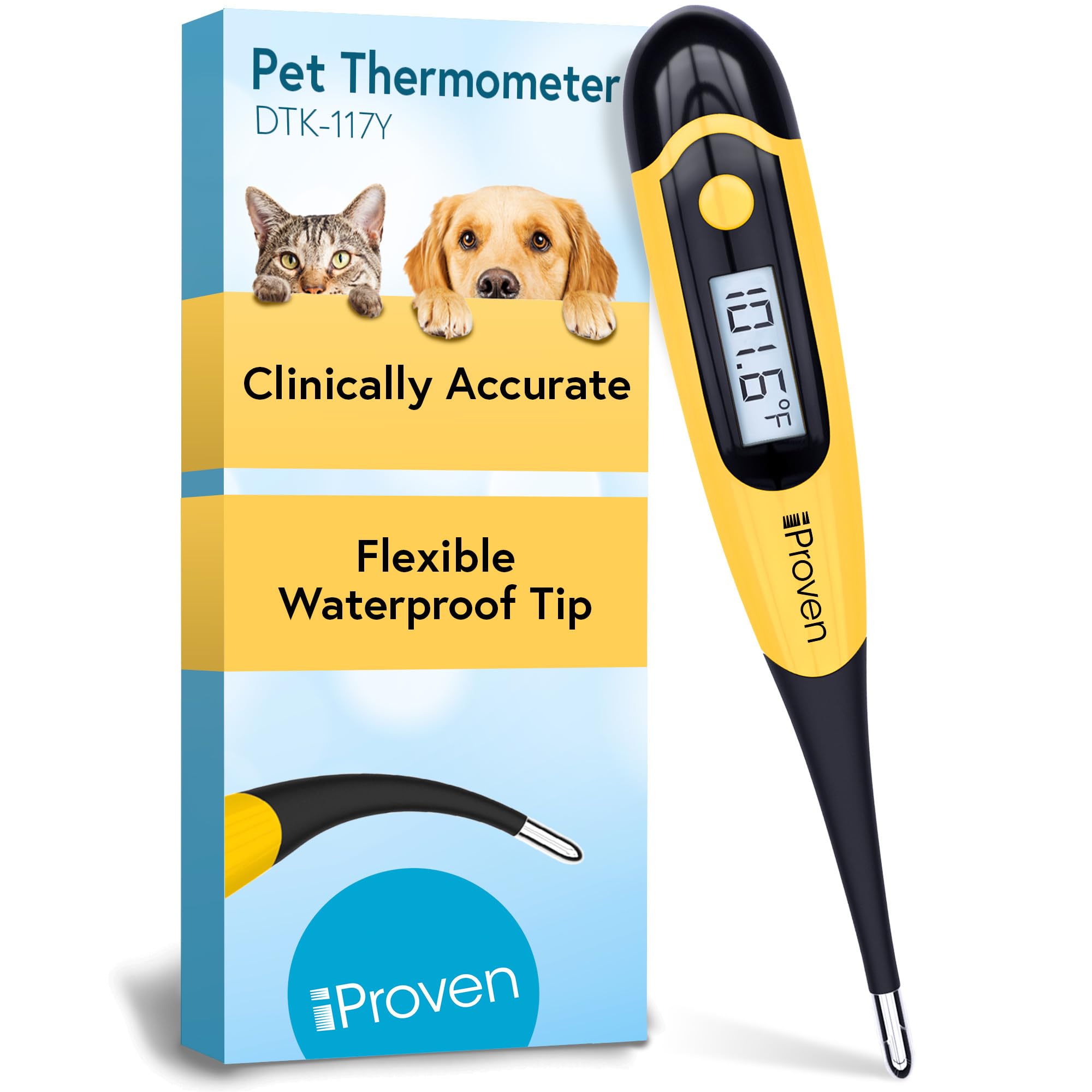 iProven DTK-117Y front view for quick pet temperature checks