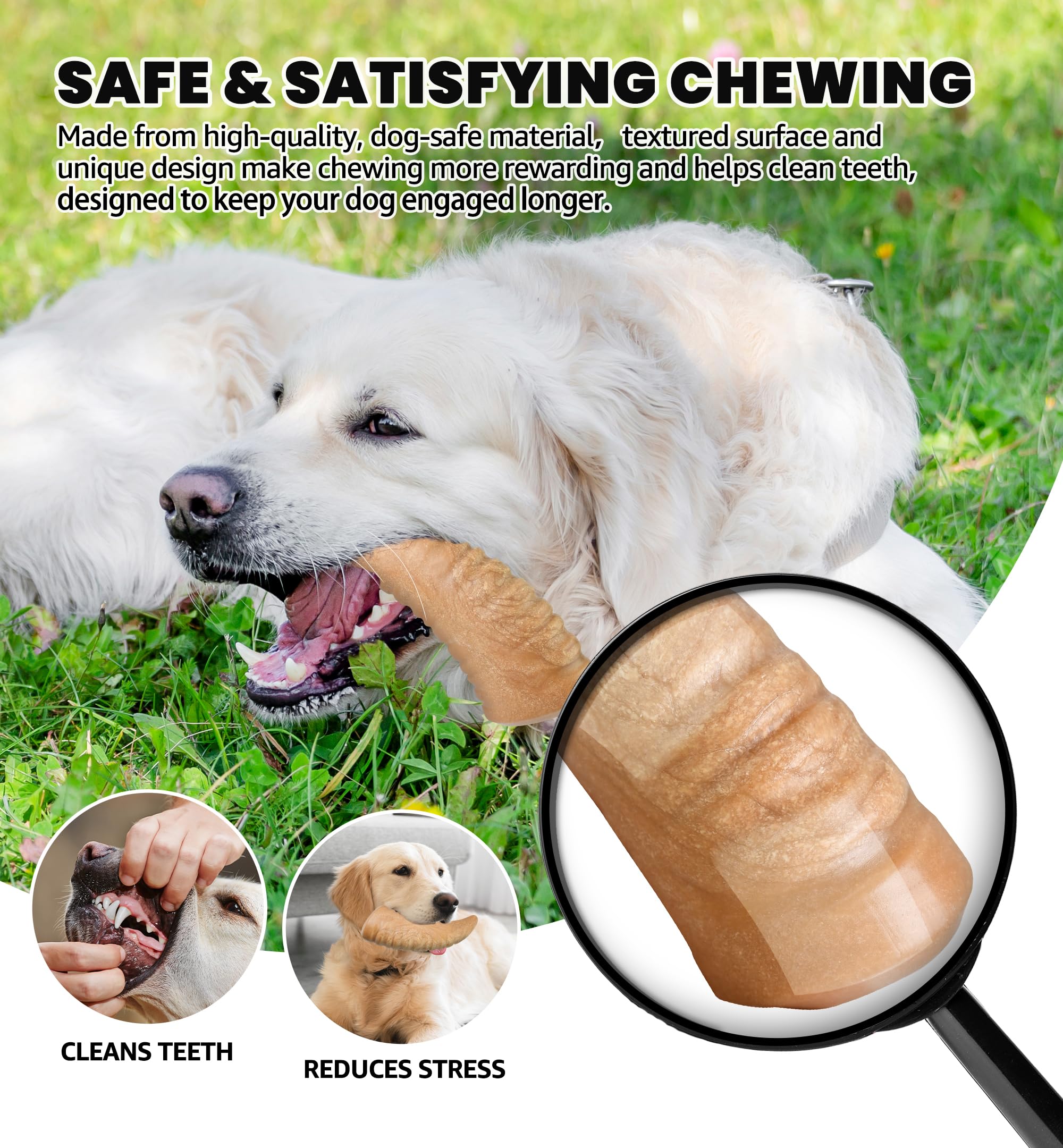 IPTPAS Anxiety-relief Chew Toy textured surface reduces boredom and destructive behavior.
