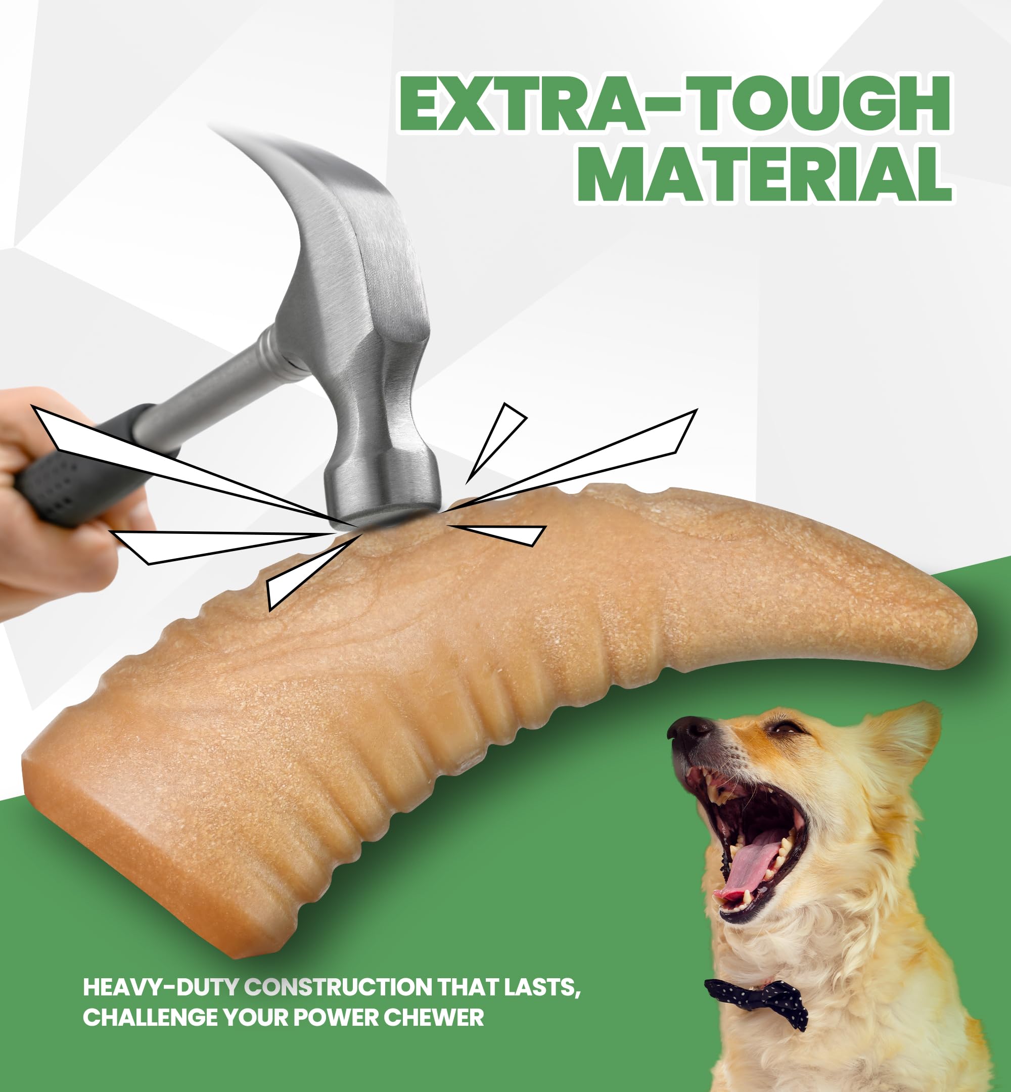 IPTPAS Bone-shaped Chew Toy interactive grip encourages bonding and fetch.