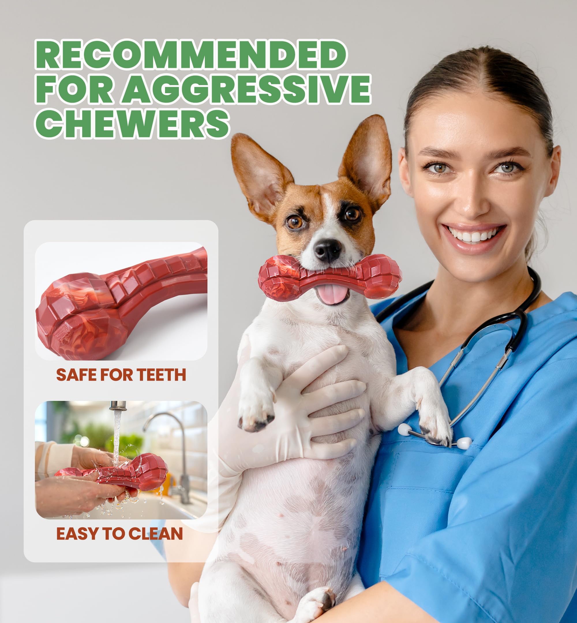 IPTPAS chew toy suitable for all dog sizes from puppies to large breeds.