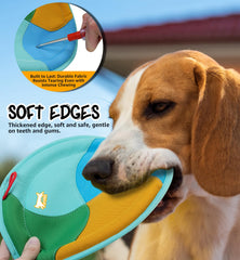 IPTPAS dog flying disc bright colors and water floating for easy visibility