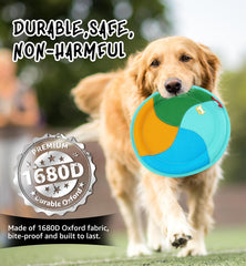 IPTPAS dog flying disc soft edges gentle on teeth and gums during play
