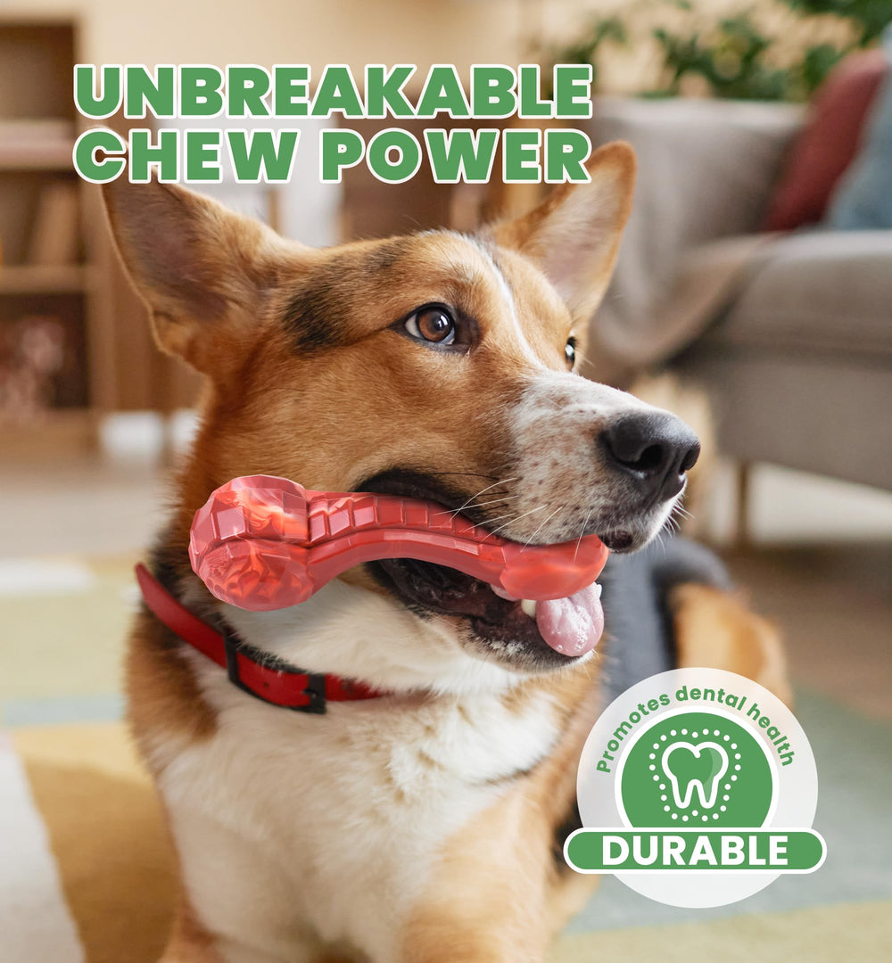 IPTPAS durable chew toy textured surface aids dental cleaning and fresh breath.