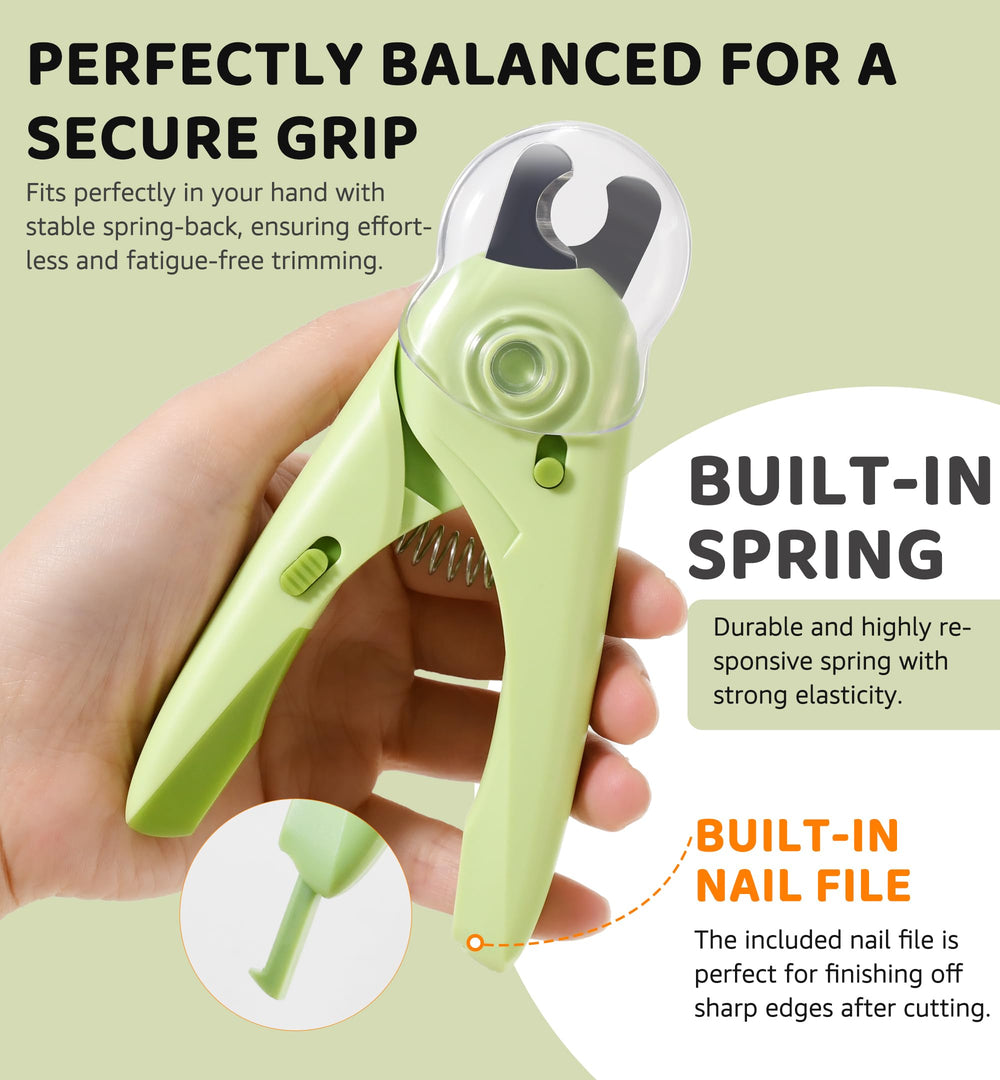 IPTPAS Pet Nail Clipper half-moon blades provide clean, one-motion cuts.