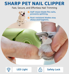 IPTPAS Pet Nail Clipper safety lock keeps storage tidy between uses.
