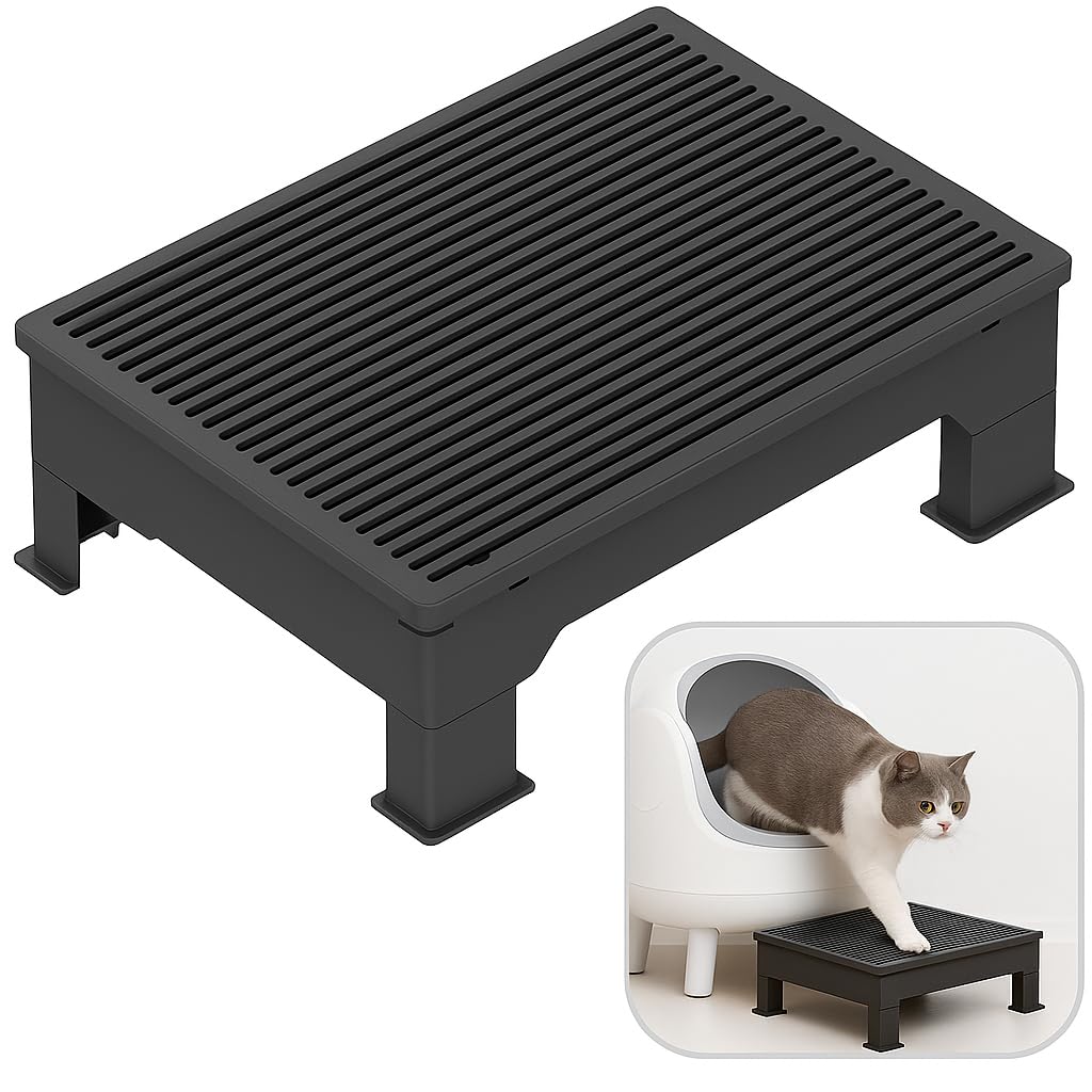 IQMaoGo cat litter box step ramp adjustable height for tailored cat access
