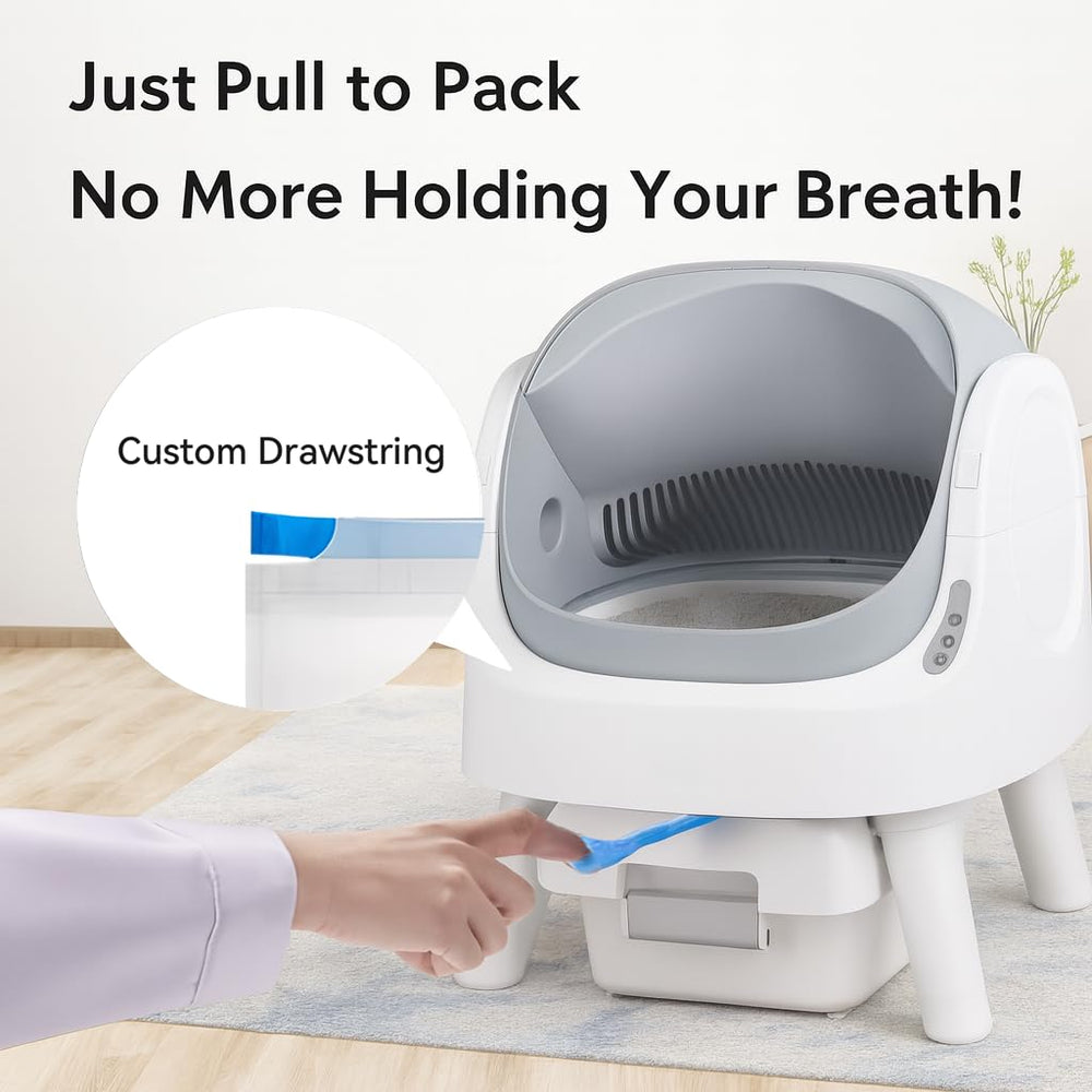 IQMaoGo drawstring seal litter bag enables touch-free waste removal