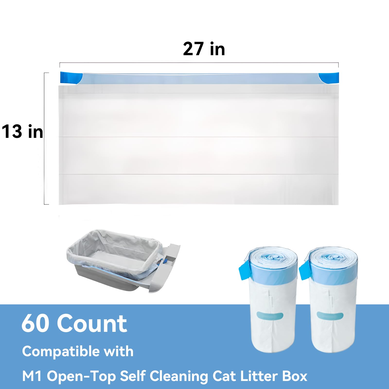 IQMaoGo leak-proof LDPE litter bag keeps your home clean and fresh