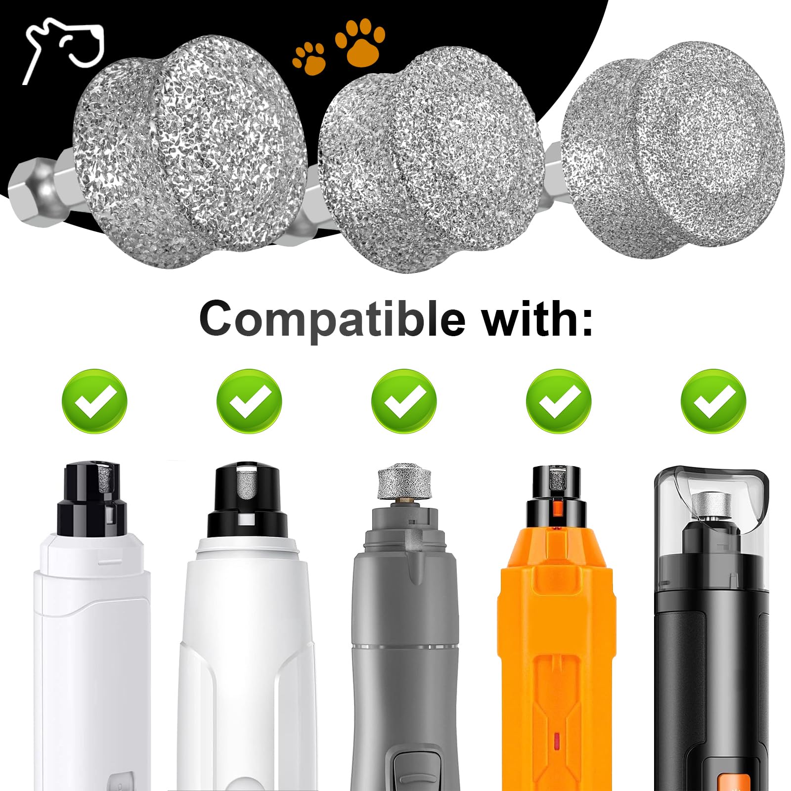 IREDOON replacement head offers three grits in diamond material for efficient grooming.