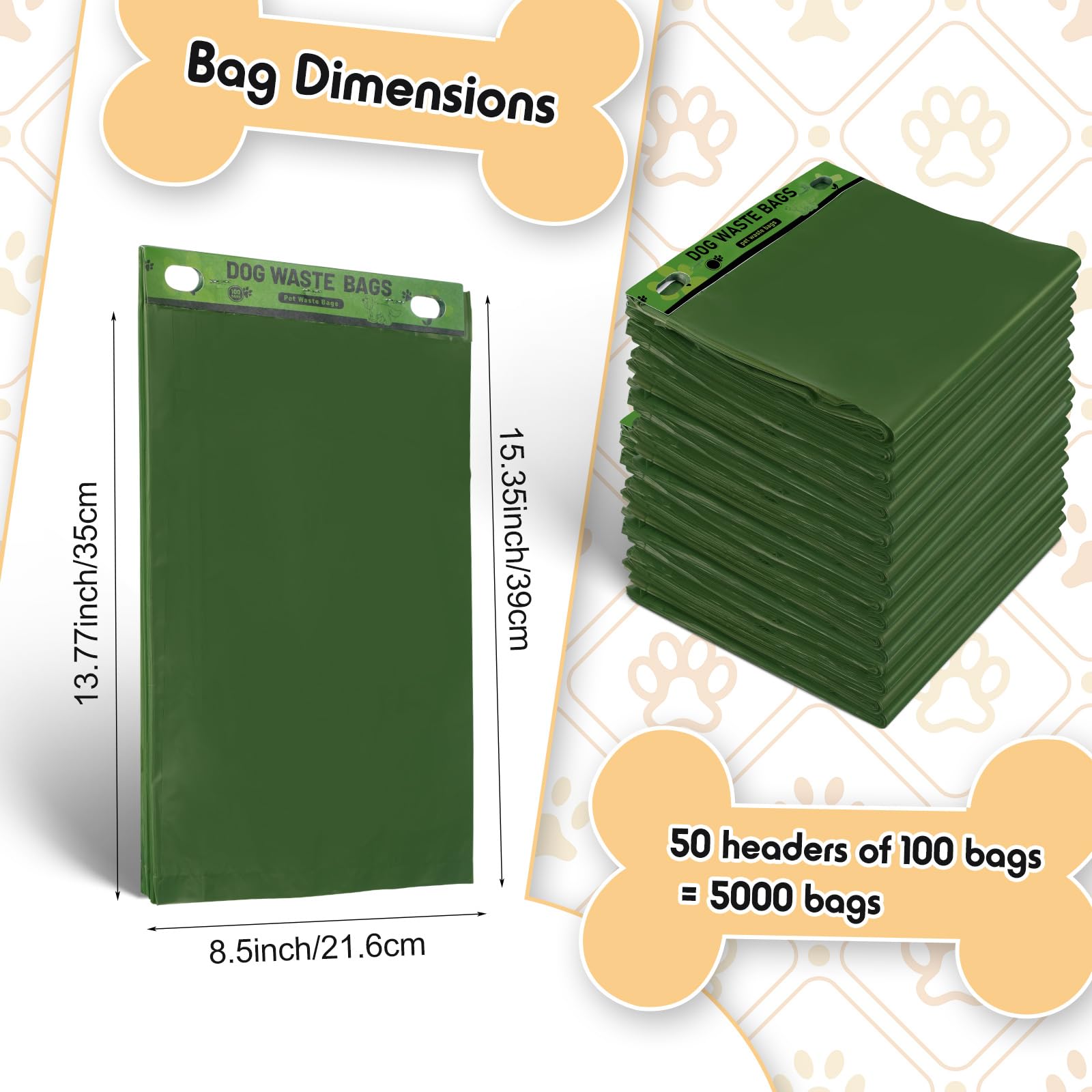 Ireer header bags fit most dispensers for quick single-pull access.