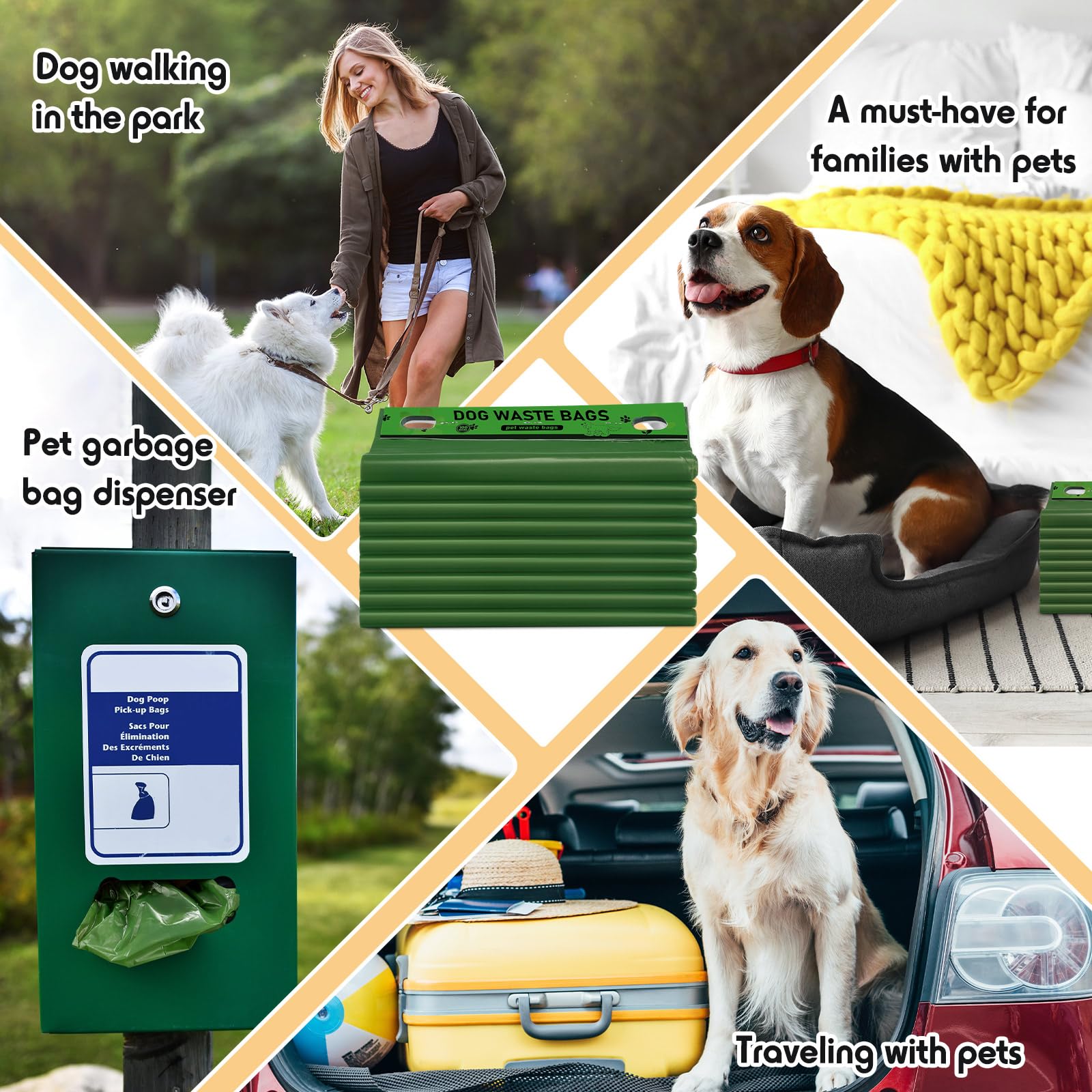 Ireer bags suitable for home, outdoor, and waste-station applications.