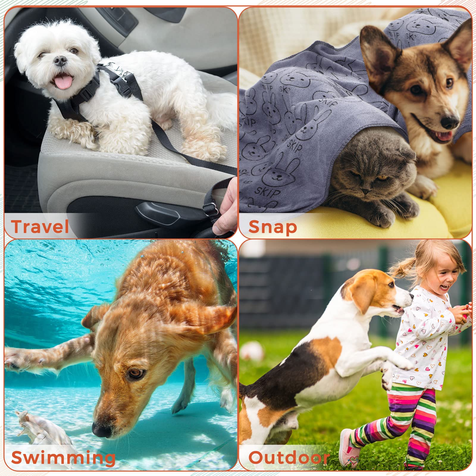 Irenare towel set suitable for pet beds, crates, or blanket use