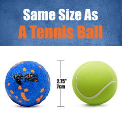 Iron Paws indestructible dog ball blue with launcher compatibility for easier fetch