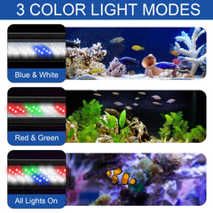 IRQWY Aquarium Light installation brackets provide easy mounting on glass or rimless tanks