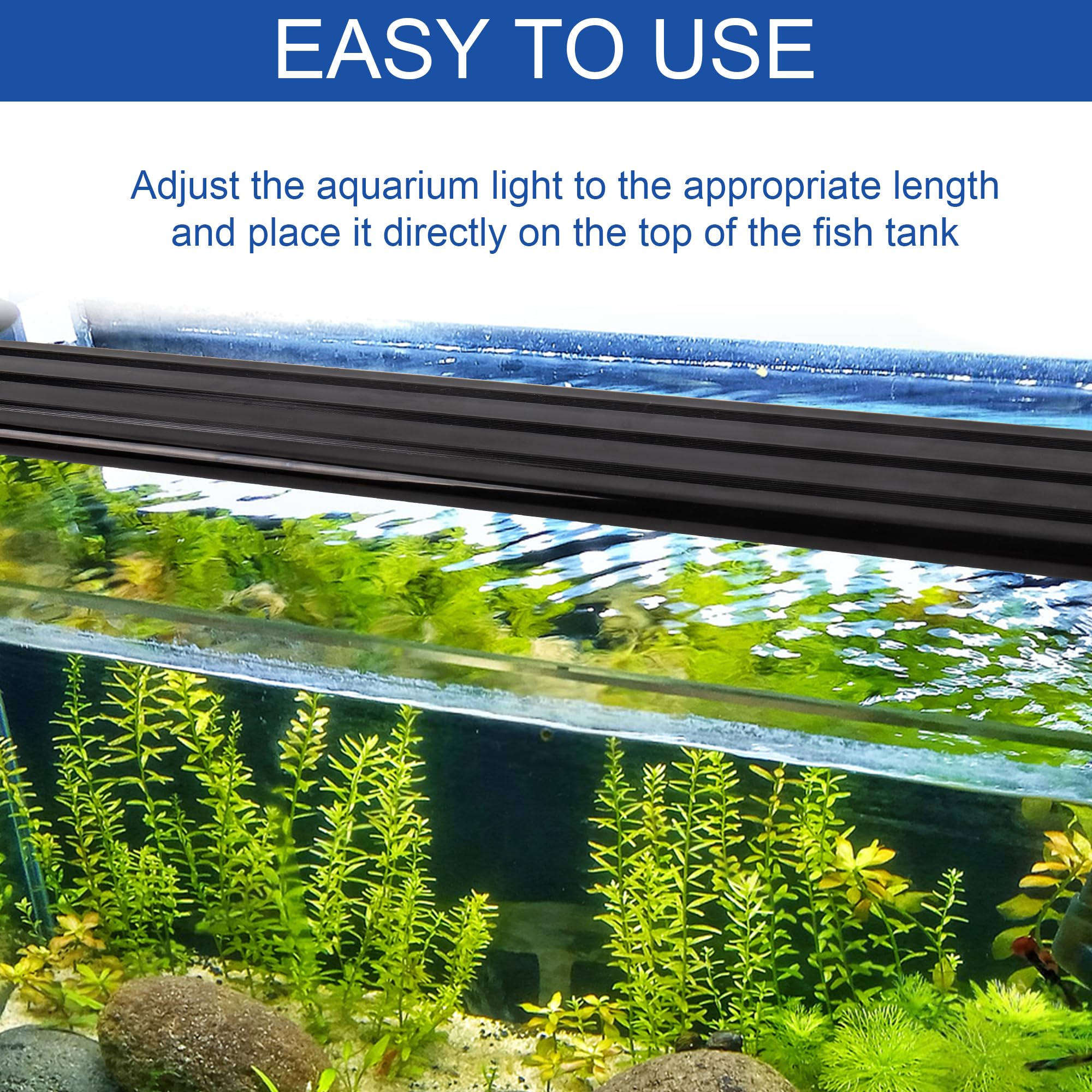 IRQWY IP44 waterproof LED aquarium light protects against splashes while keeping moisture out