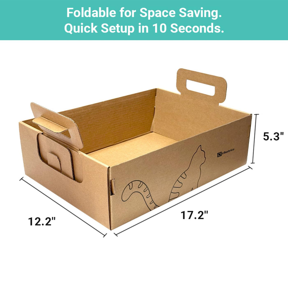 IRRESTRICO large disposable litter box with leakproof coating for mess-free trips