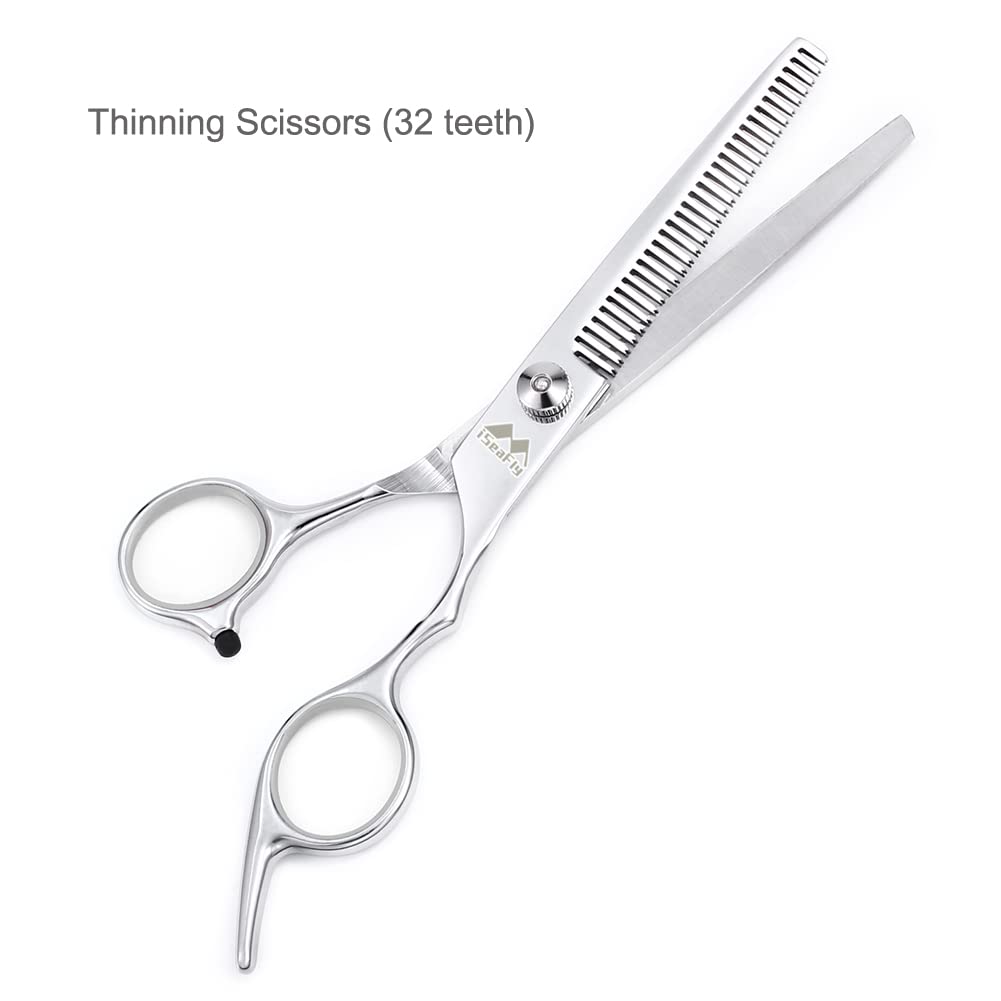 iSeaFly straight scissors deliver clean trimming for body and face with durable stainless steel.