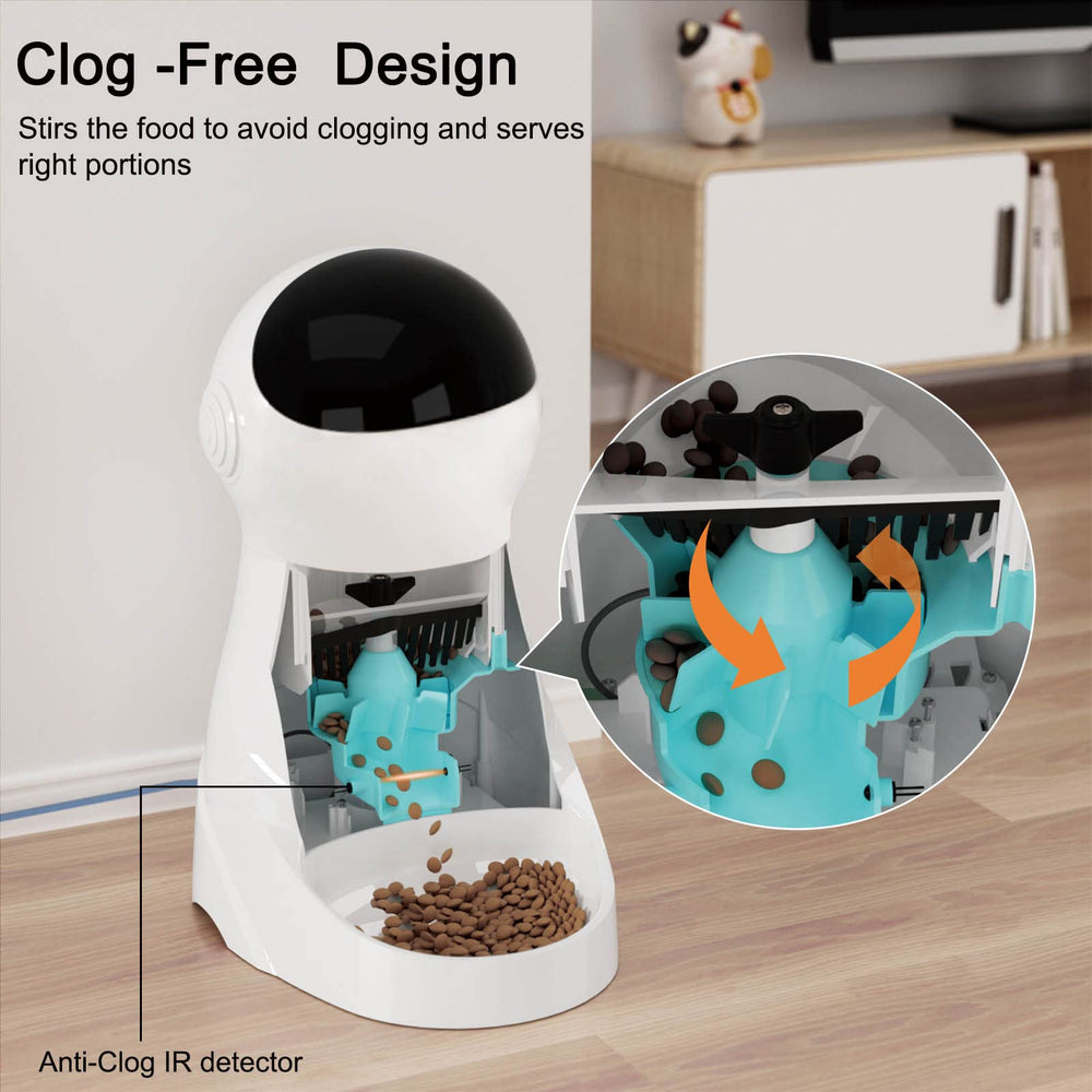 Iseebiz automatic-cat-feeder desiccant box keeps food fresh between uses