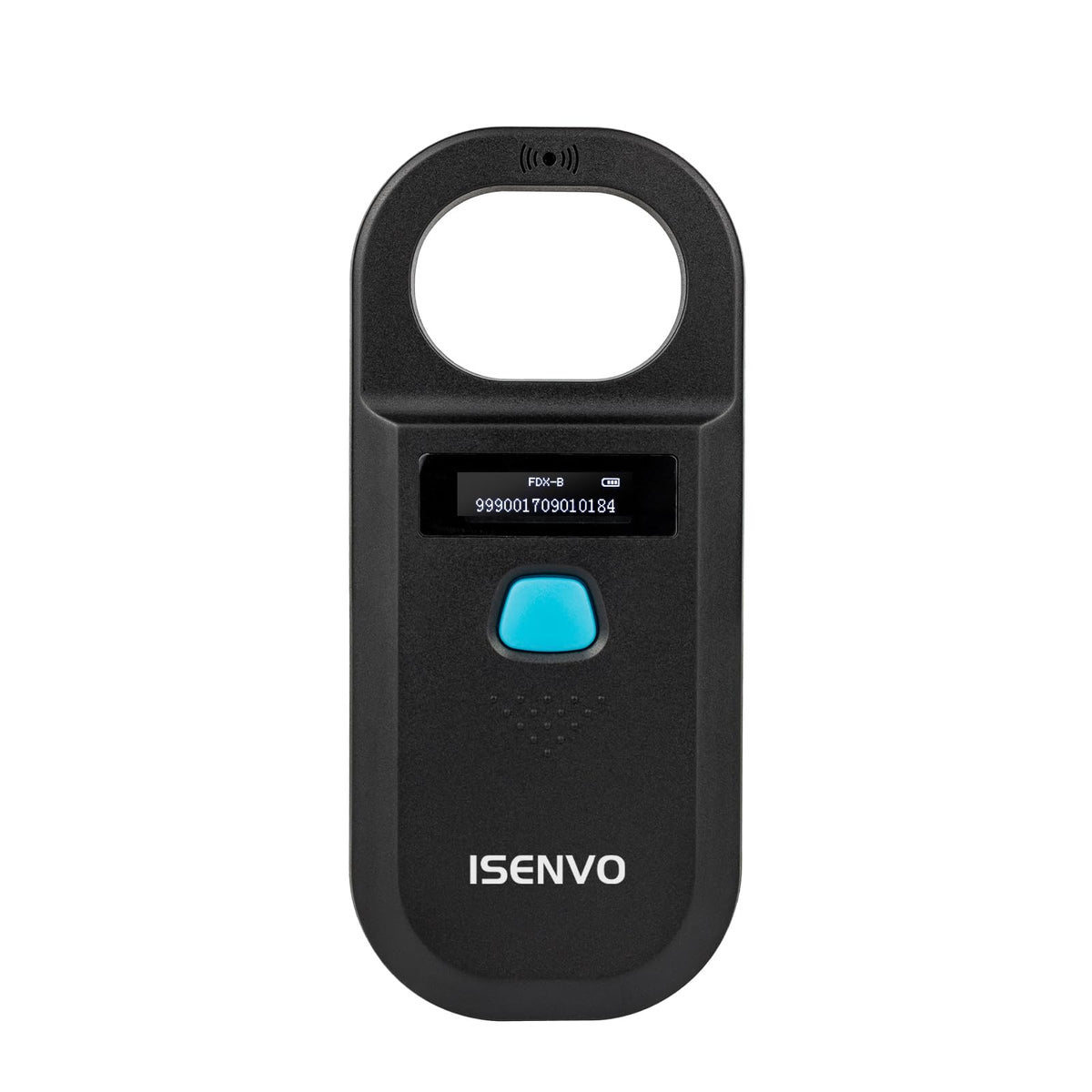ISENVO Pet Microchip Scanner front view for quick ID reading and recovery.