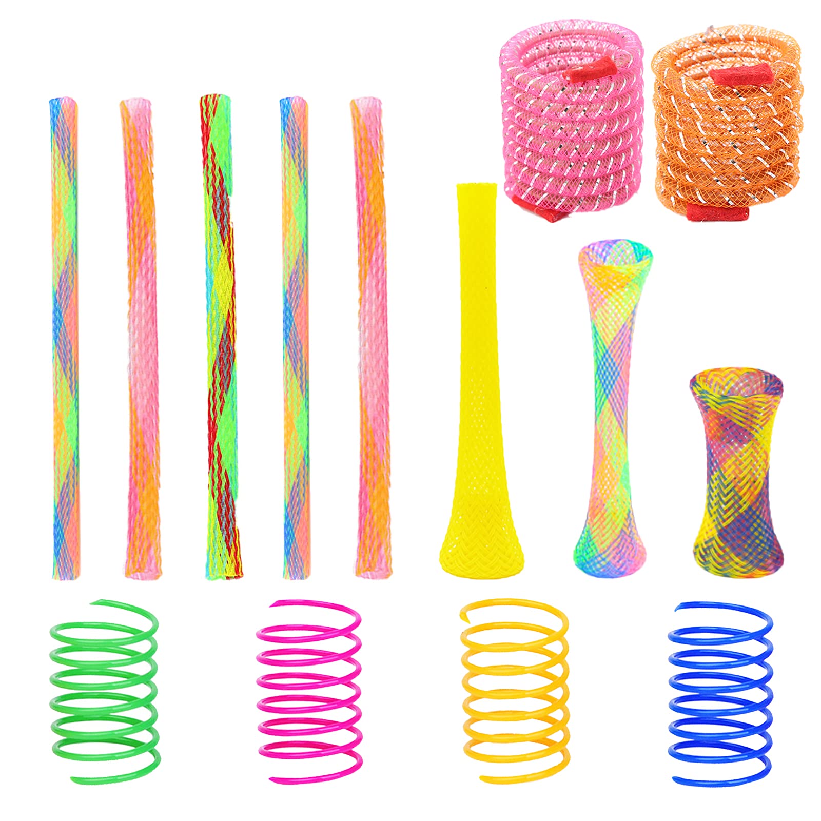 ISMARTEN 42-piece cat spring toys set pack for engaging kitten play and exercise.