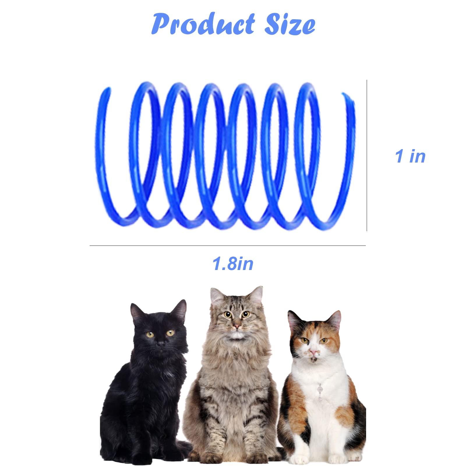 ISMARTEN cat spring toy pack-03 uses durable flexible plastic for safe, long-lasting fun.