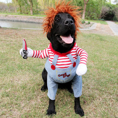 ISMARTEN Deadly Doll Costume with knife attachment adds dramatic cosplay flair.