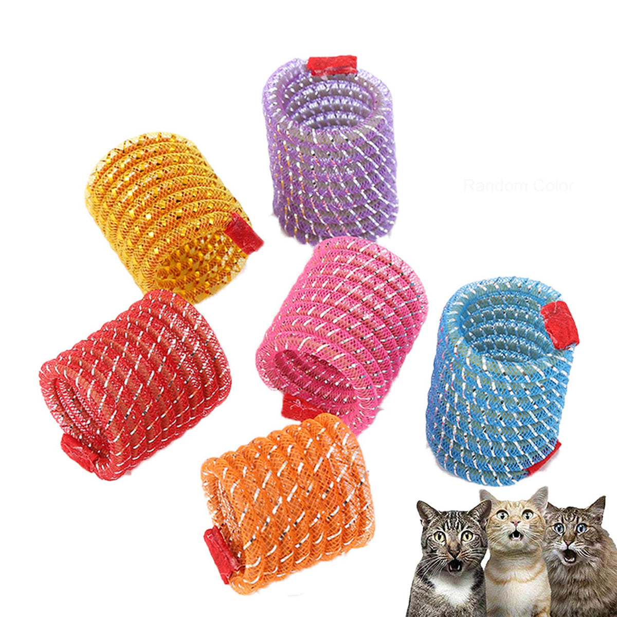 ISMARTEN pet springs toy in random colors for engaging interactive play and exercise.