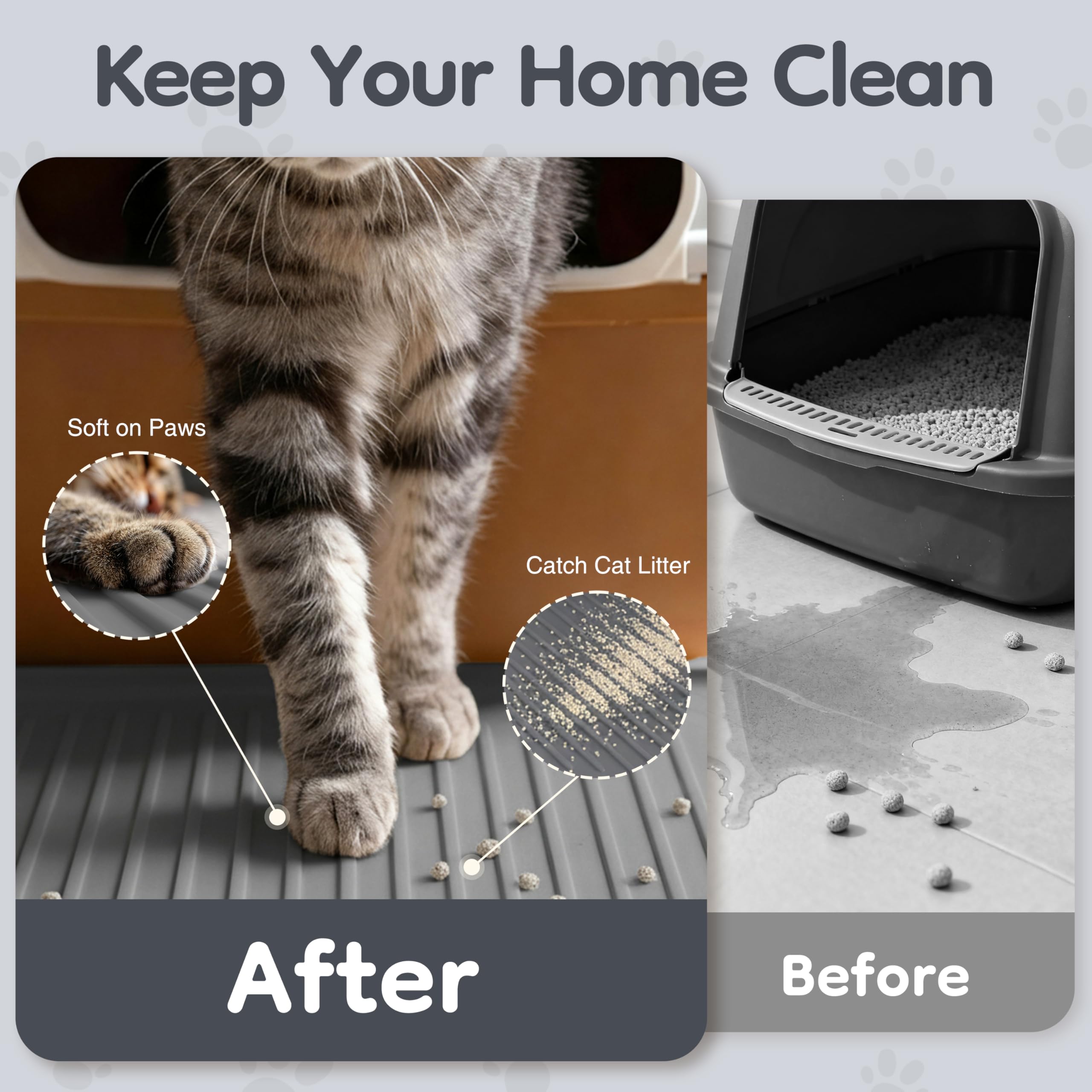 ISSEVE paw-friendly silicone mat keeps paws comfortable during stepping.