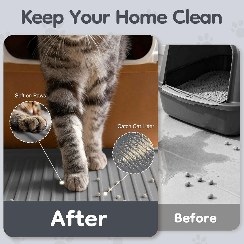 ISSEVE paw-friendly silicone mat keeps paws comfortable during stepping.