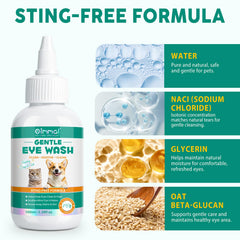 ISUNRISE dog eye-care drops close-up illustrating easy application during daily care.
