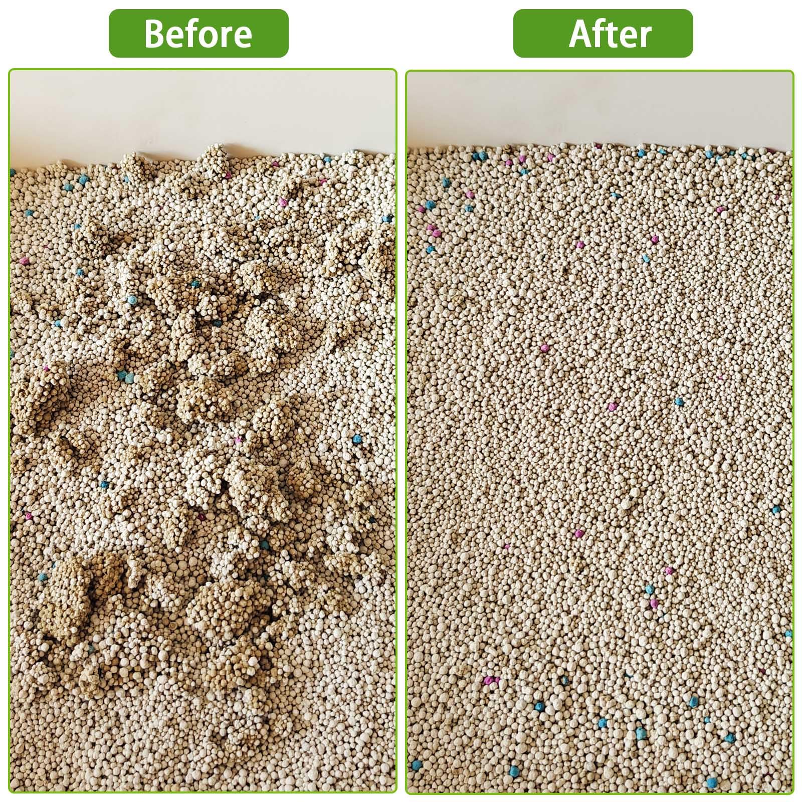 ISYOKE cat litter scoop metal mesh 2pcs — hooks for easy storage.