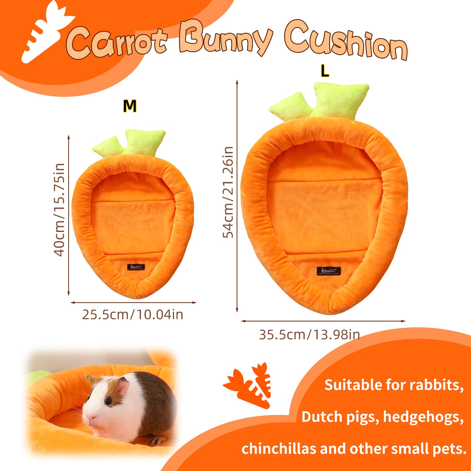 ITANDME Bunny Bed machine-washable label signals easy cleaning.