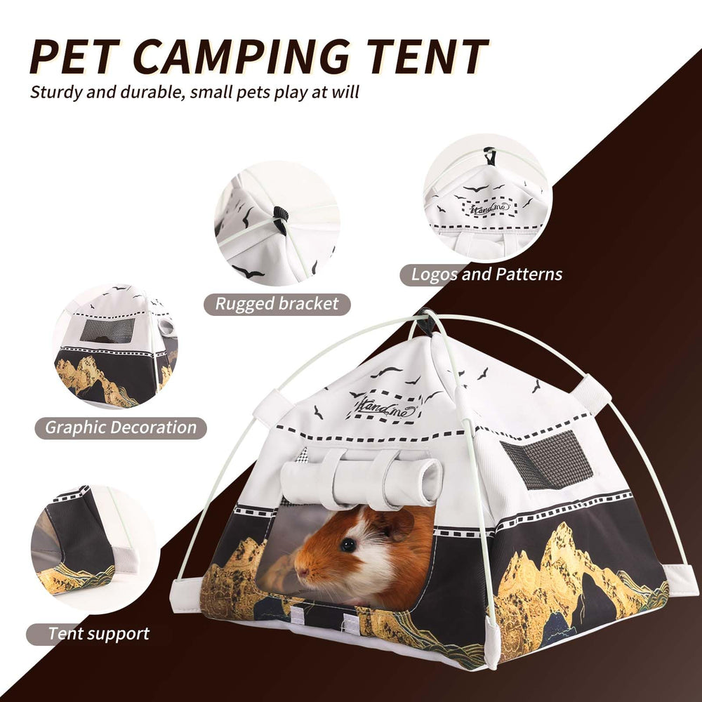 ITANDME hamster tent dark curtains airflow highlights cooling rest for stress-sensitive rodents.