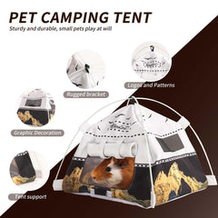ITANDME hamster tent dark curtains airflow highlights cooling rest for stress-sensitive rodents.