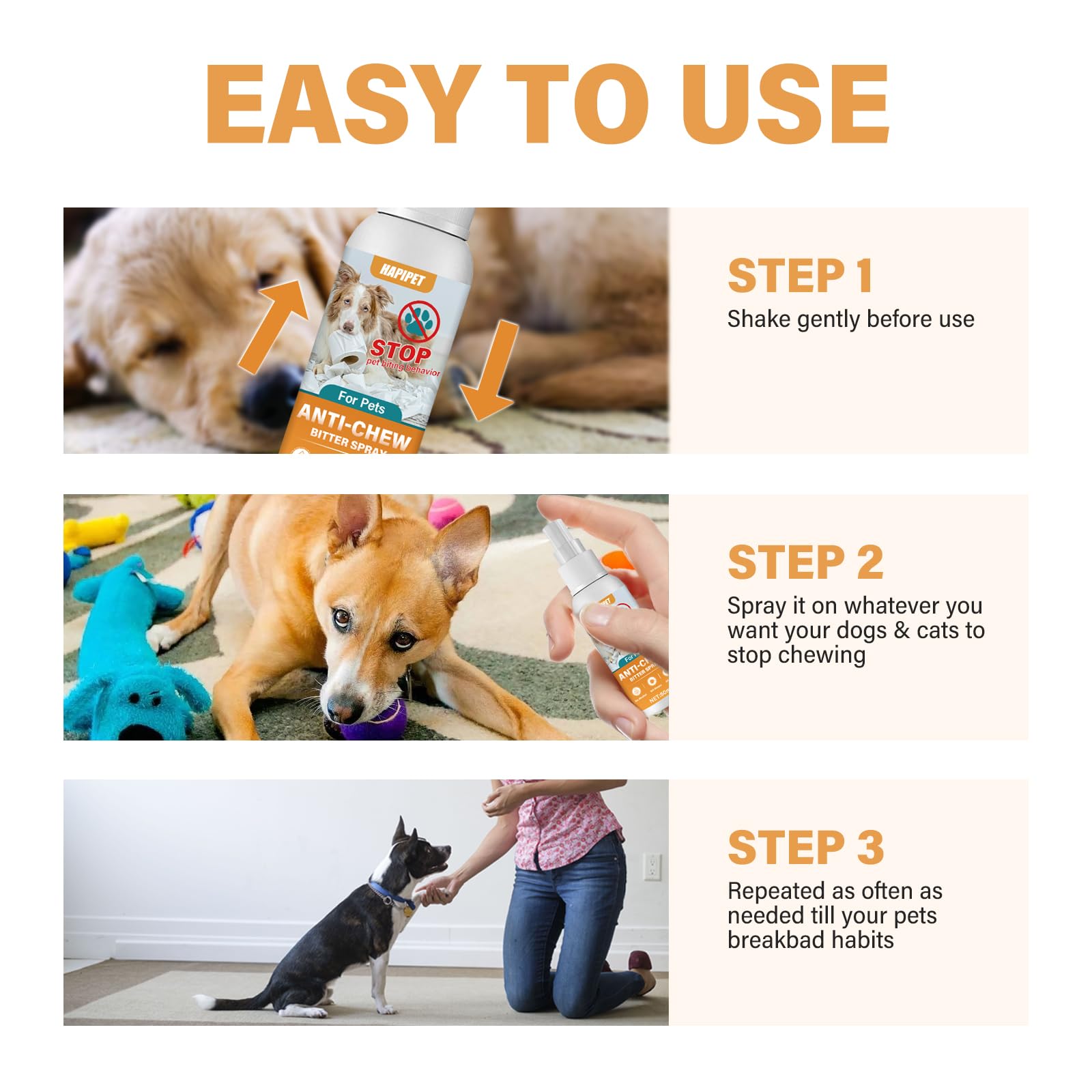 ITECFREELY Step-by-step usage graphic illustrating quick spray method.