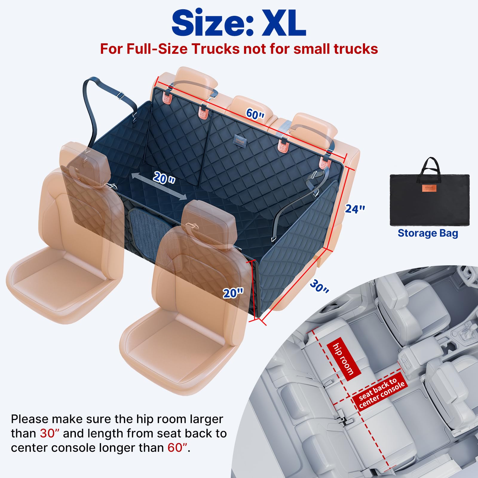 ITNAST three-size design offers precise fit for cars, SUVs, and trucks.